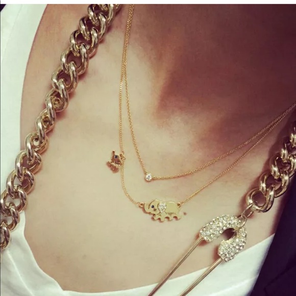 Elephant pendant gold necklace - Picture 3 of 4